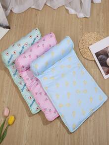 1pc Random Color Ice Silk Pet Mat, Cooling And Thin, Suitable For Small And Medium Cats And Dogs Sleep In Summer - Multicolor - View 5