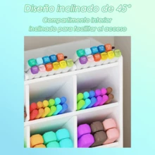 Organizador De Escritorio Con Estante Para Libros Y Cajones - Blanco - Ver 3