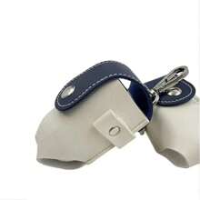 1pc Pu Leather Golf Waist Bag For Golf Ball Storage, 2pcs Golf Balls Included - Blue - View 5