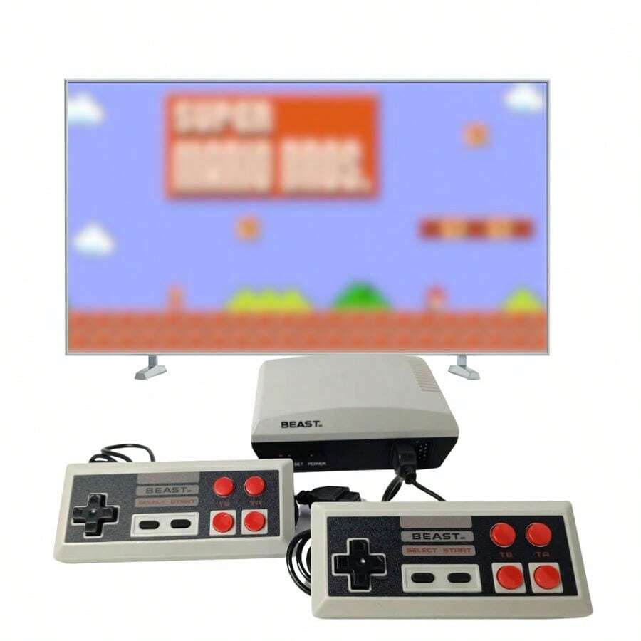 Mini Consola Retro de 620 Juegos Clásicos con 2 Controles, Sistema de Videojuegos NES de 8 bits, salida AV - Gris - Ver 1