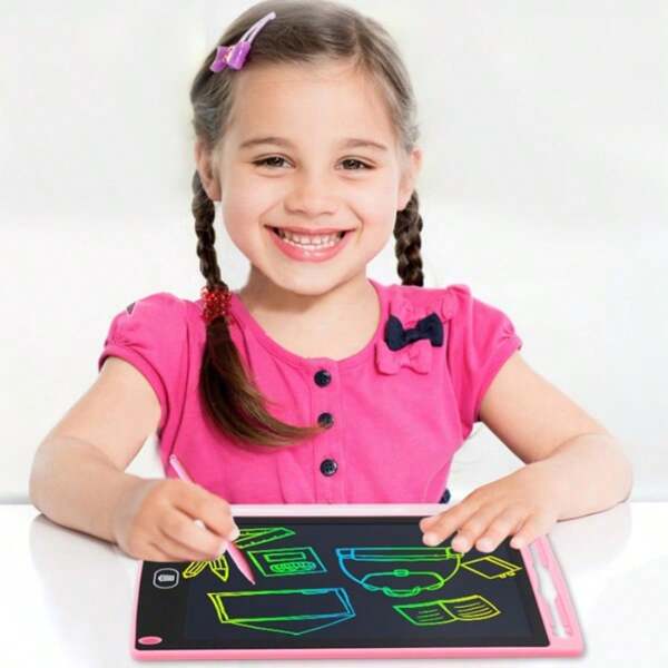Tavoletta grafica da 22,4 cm x 14,5 cm (colorata), regalo divertente per scarabocchiare, schizzare, scrivere, tavoletta grafica digitale con schermo LCD e lavagna grafica elettronica, rosa