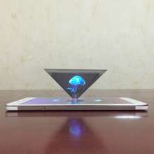 Durable And Portable 3d Holographic Projector, 360 Degree Holographic Mobile Phone Projector, Universal Mini Projector For Smartphone - Transparent - View 6