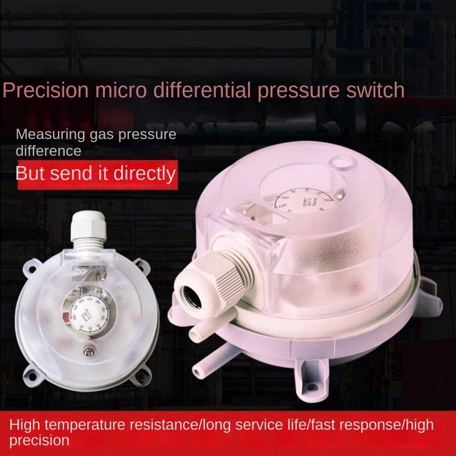 One 50-500pa Range Air Differential Pressure Switch For Measuring Air Pressure Difference And Duct Pressure Difference - White - View 1