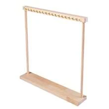 1pc Wooden Necklace Display Stand, Large Size Sweater Necklace Holder, Jewelry Bracelet Earring Display Rack For Tabletop Accessories Storage, Ideal Gift Idea - Log Color - View 10