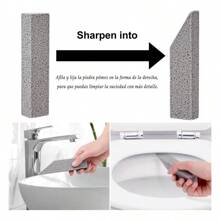 Limpiar el baño con cepillo de baño de piedra pómez - Gris - Ver 5