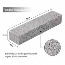 Limpiar el baño con cepillo de baño de piedra pómez - Gris - Ver 2