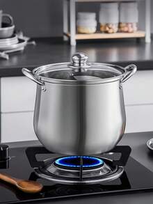 XIYIJIA 1 件不鏽鋼湯鍋,雙底高柄廚房湯鍋 - 銀色 - 查看 9