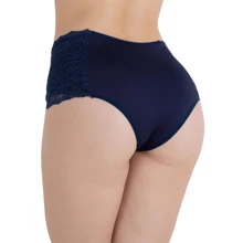 Kit 7 Patrícia Comfort Panties High Waist With Lace Side Lining 100% Cotton Ref:2150 - Nhiều màu - Xem 11
