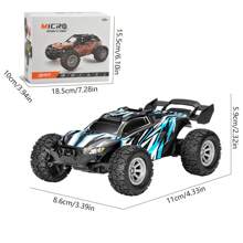 1/32 Scale RC Car Mini Remote Control Car 20KM/H High Speed Buggy 2.4Ghz RC Off-Road Vehicle Toys For Kids Gift Christmas Halloween Thanksgiving Gift - Blue - View 6