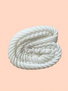 1入組純色褶皺頭巾帽&純色透氣圍巾&90x180cm保暖絲巾女士款 - 白色 - 查看 6