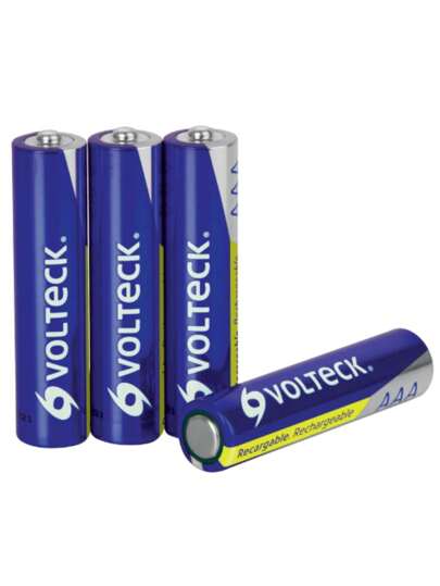 Blíster con 4 pilas AAA recargables uso general, 600 mAh, RE-AAA2