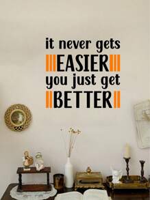 mama look 1片多色啟發式英文名言自黏式牆貼,適用於臥室客廳裝飾 - 亮橙色 - 查看 5