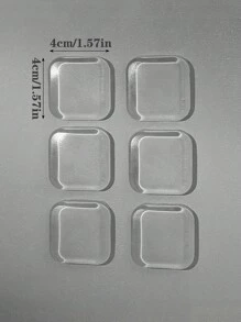 1pc Self-Adhesive Door Handle Bumper Guard, Transparent Waterproof Sticker, Wall Protector Pad For Door, Cabinet, Fridge - Clear - View 5