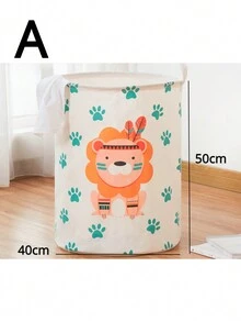 1入組髒衣服桶衣物收納籃子布製可摺疊髒衣籃衣服玩具收納 - A - 查看 2