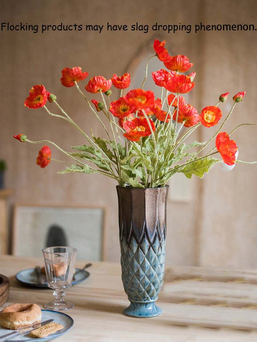 Hoa Giả Anh Túc Hoa Lụa Thân Dài Tân Gia Vườn Bàn Cưới Tự Làm Tiệc Cưới Cô Dâu Hoa Trang Trí