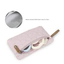 Waterproof Baby Teether Toy Storage Bag, Isolated Baby Items Gum Storage Pouch, Snack Storage Organizer - Pink - View 1