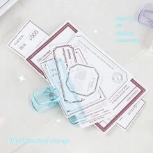 2pcs/Set Transparent Candy-Colored Large Acrylic Clip, Ins Style Stationery For Students To Organize Files And Journals - Purple - View 4