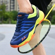 聖誕正品男女專業網球鞋防滑時尚舒適休閒情侶健身房男女運動鞋透氣牛筋鞋底運動鞋網布學生訓練鞋運動 - 霧霾藍 - 查看 6