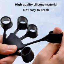 1套靜脈訓練器五指訓練可調節矽膠手指彎曲和伸展握力訓練健身器材手部復健 - 灰色 - 查看 5