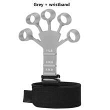 1套靜脈訓練器五指訓練可調節矽膠手指彎曲和伸展握力訓練健身器材手部復健 - 灰色 - 查看 7