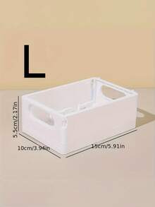 1個可摺疊桌面收納盒,適合化妝品,珠寶和玩具-帶手柄的可疊式塑料容器,理想用於辦公室,浴室和家庭使用 - 粉色 - 查看 4