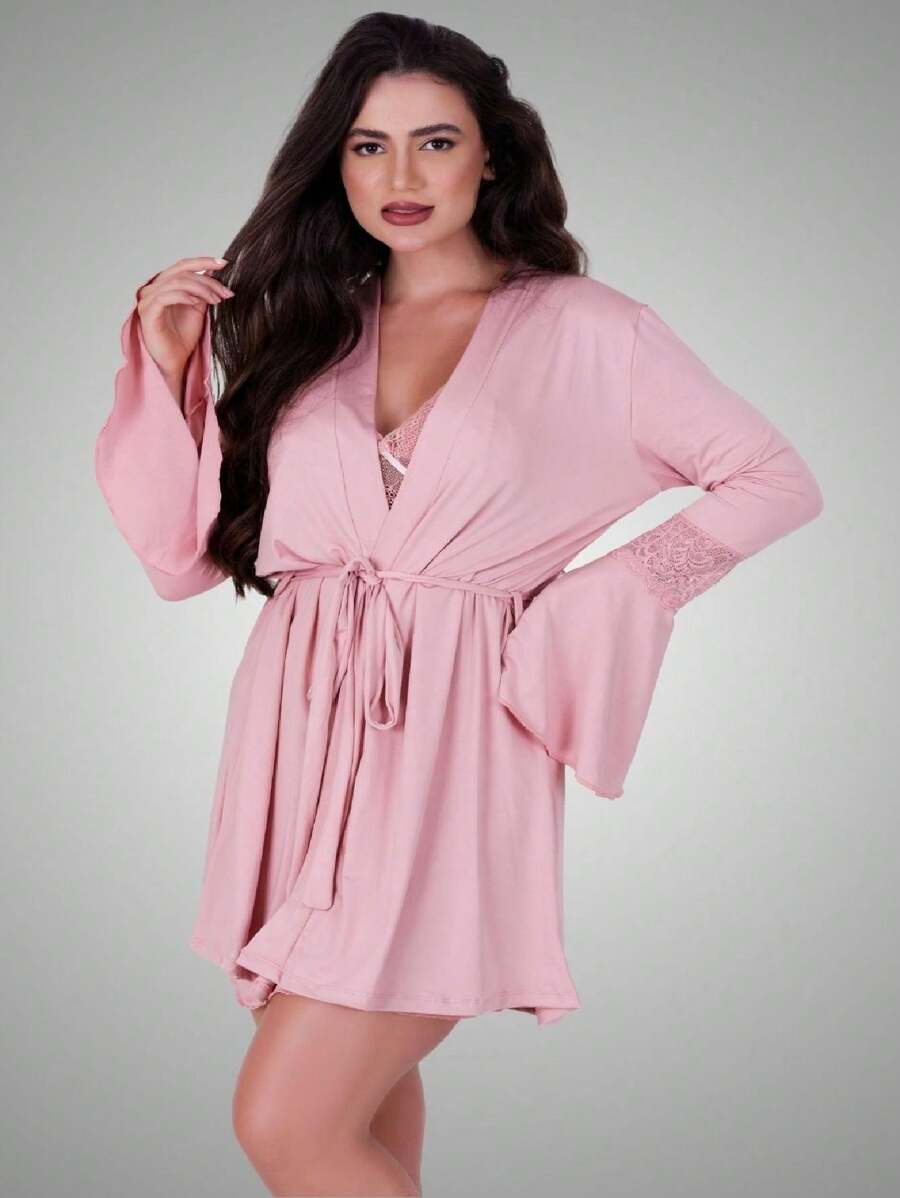 Women Robes - 淺粉色 - 查看 1
