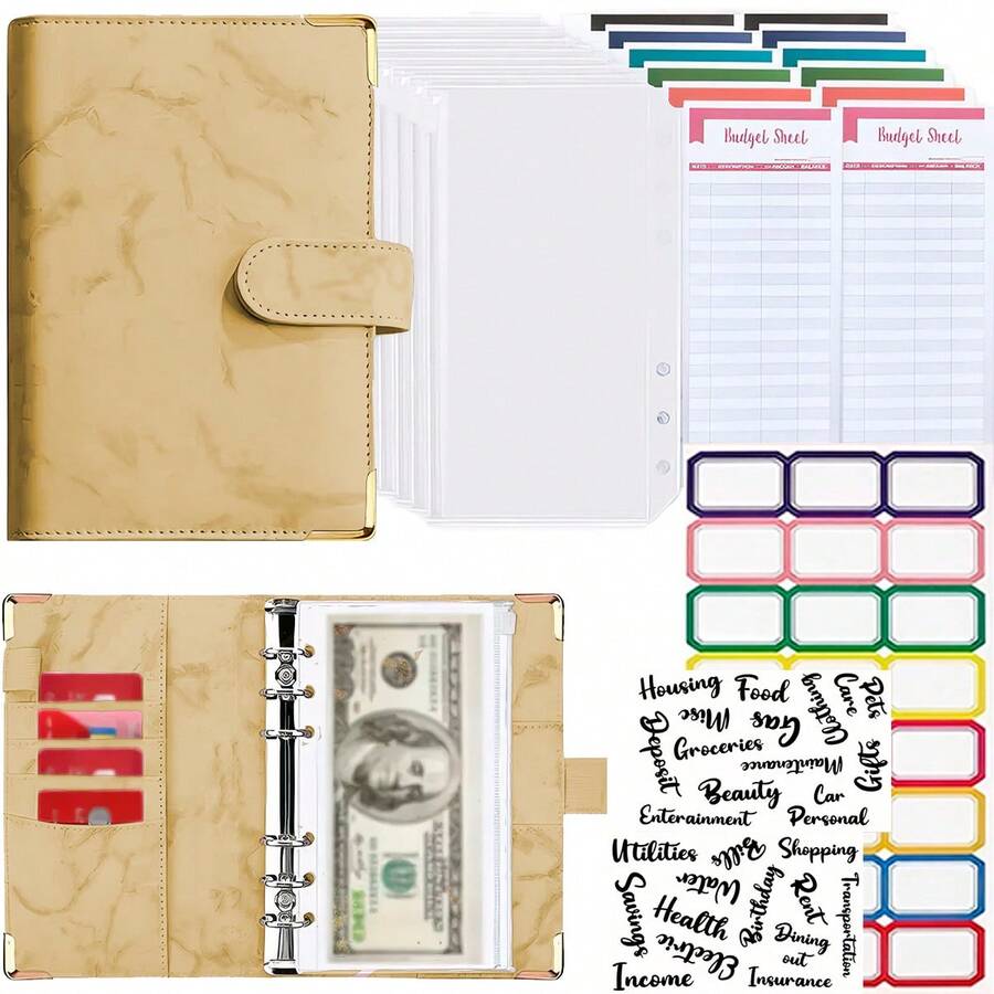 Shendy Vendy A6 Planner Folder Notebook Agenda Pocket Organizer - Yellow - View 1