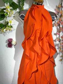 Women Dresses - 橘色 - 查看 3
