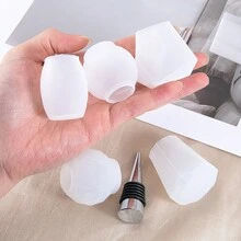 5 cái/gói DIY Pha lê Epoxy Nhựa Rượu vang Khuôn 5 Hình học Hình dạng , Đối với Làm 5 Khác nhau Rượu vang Tay cầm Và Cá nhân hóa Món quà - trắng - Xem 3
