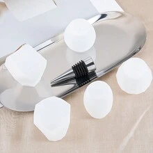5 cái/gói DIY Pha lê Epoxy Nhựa Rượu vang Khuôn 5 Hình học Hình dạng , Đối với Làm 5 Khác nhau Rượu vang Tay cầm Và Cá nhân hóa Món quà - trắng - Xem 6