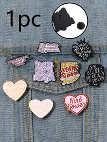 1 件包吊墜胸針鋁合金金屬字母帶創意設計時尚簡約旅遊紀念畢業紀念情人節禮物伴侶包吊墜 - 粉色 - 查看 1