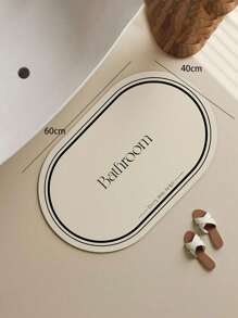 1 件装多色硅胶硅藻土浴室垫，吸水速干防滑，适用于卫生间、入口、浴室家居浴室装饰浴室地毯地毯返校 - 彩色 - 查看 4