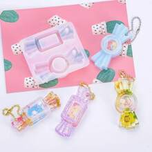 1pc Resin Mold Silicone Mold Simple Square Circle Handmade Quicksand Candy Cute Quicksand Pendant Keychain Mold