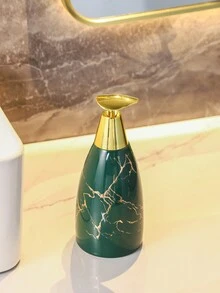 綠燙陶瓷洗手液瓶按壓瓶空瓶洗髮精沐浴露瓶輕奢 - 綠色 - 查看 5