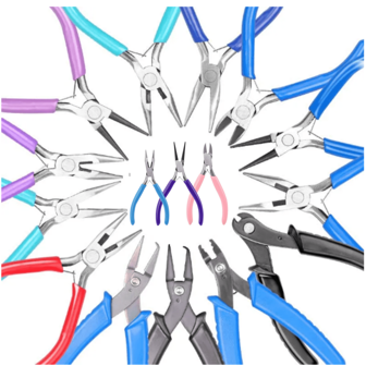 1-3入組迷你diy珠寶工具套裝,包括鉗子、鑷子、剪線鉗、鑰匙扣開啟器、壓緊鉗、割纜器、扁鼻鉗、圓鼻鉗、水泵鉗、跳環開啟器鉗,非常適合珠寶製作和修復(請注意,剪線鉗僅適用於細金屬線,不適用於剪斷電線、電纜或粗線)。產品附帶防銹油,使用前請清潔。(請選擇對應的圖片選項進行購買,可能會有色差)