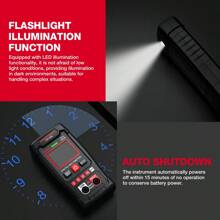 HABOTEST HT109L自動量程數字式4000計數智能萬用表600V AC / DC電壓電阻連續性測試NCV萬用表LCD背光 - 黑色 - 查看 8