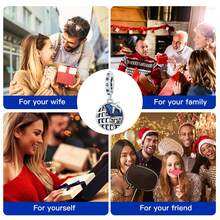 1個純銀925珠鏈吊墜,帶有飛機&eiffel Tower&cz石,男女皆可diy,非常適合度假主題、生日、情人節禮物 - 黑與白 - 查看 6