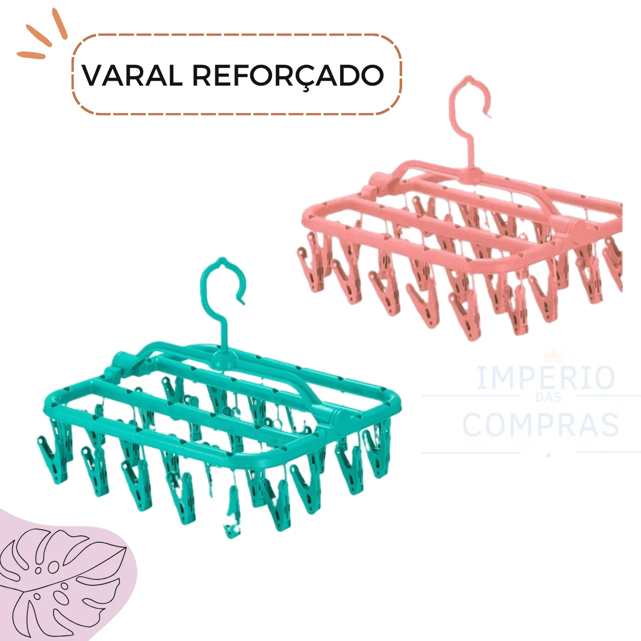 Varal REFORÇADO Dobrável Roupas Íntimas, Calcinha Meia Cueca, Retrátil
