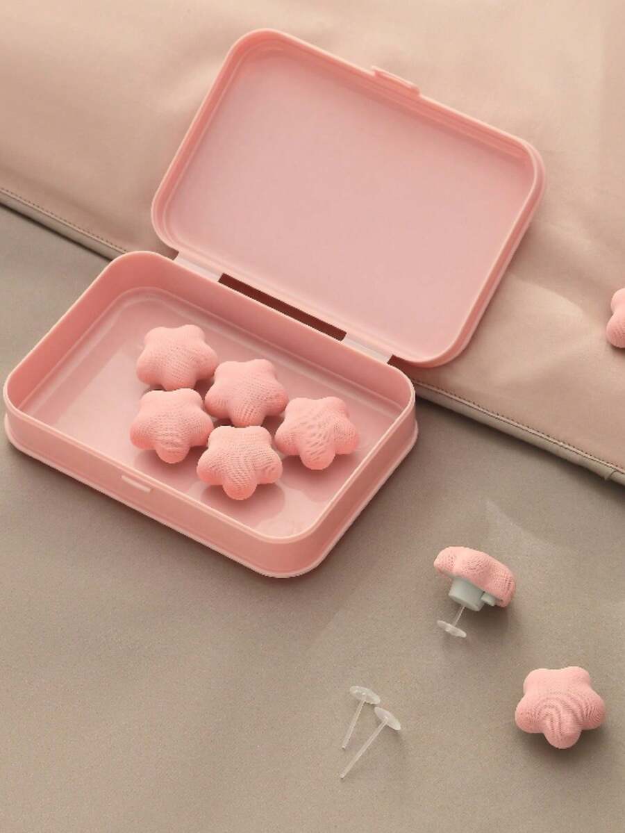 1盒6個梅花形被子固定扣,被子不動,裝飾被子固定扣,羽絨被固定扣 - 粉色 - 查看 1