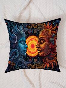 1 件現代抽象風格聚酯纖維超柔軟枕套,沙發墊,床上用品裝飾枕套,45 公分*45 公分/17.72 吋*17.72 吋柔軟舒適墊套,適用於臥室、客廳裝飾,適合日常家居裝飾(不含枕芯) ) - 彩色 - 查看 2