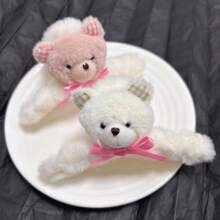 2 Chiếc Hàng Mới Về Nữ Thỏ Đáng Yêu Và Hình Gấu Sang Trọng Vuốt Tóc, Ngọt Ngào Tóc, phong Cách Hàn Quốc Mùa Đông Phụ Kiện Tóc - Hai chú thỏ nhỏ - Xem 3