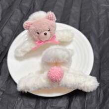 2 Chiếc Hàng Mới Về Nữ Thỏ Đáng Yêu Và Hình Gấu Sang Trọng Vuốt Tóc, Ngọt Ngào Tóc, phong Cách Hàn Quốc Mùa Đông Phụ Kiện Tóc - Hai chú thỏ nhỏ - Xem 4