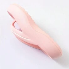 女性時尚休閒eva人字拖,厚底,輕質防滑,粉色,適合日常穿著、洗澡、情侶或海灘活動 - 粉色 - 查看 3