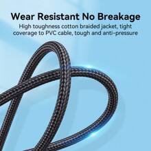 Cáp VENTION 8K HDMI 2.1 Dây HDMI tốc độ cực cao bện 48Gbps 4K@120Hz 8K@60Hz Hỗ trợ HDR động EARC Dolby HDCP Tương thích với PS5 PS4 Roku TV HDTV Máy chiếu Blu-Ray - Màu xanh lam - Xem 5