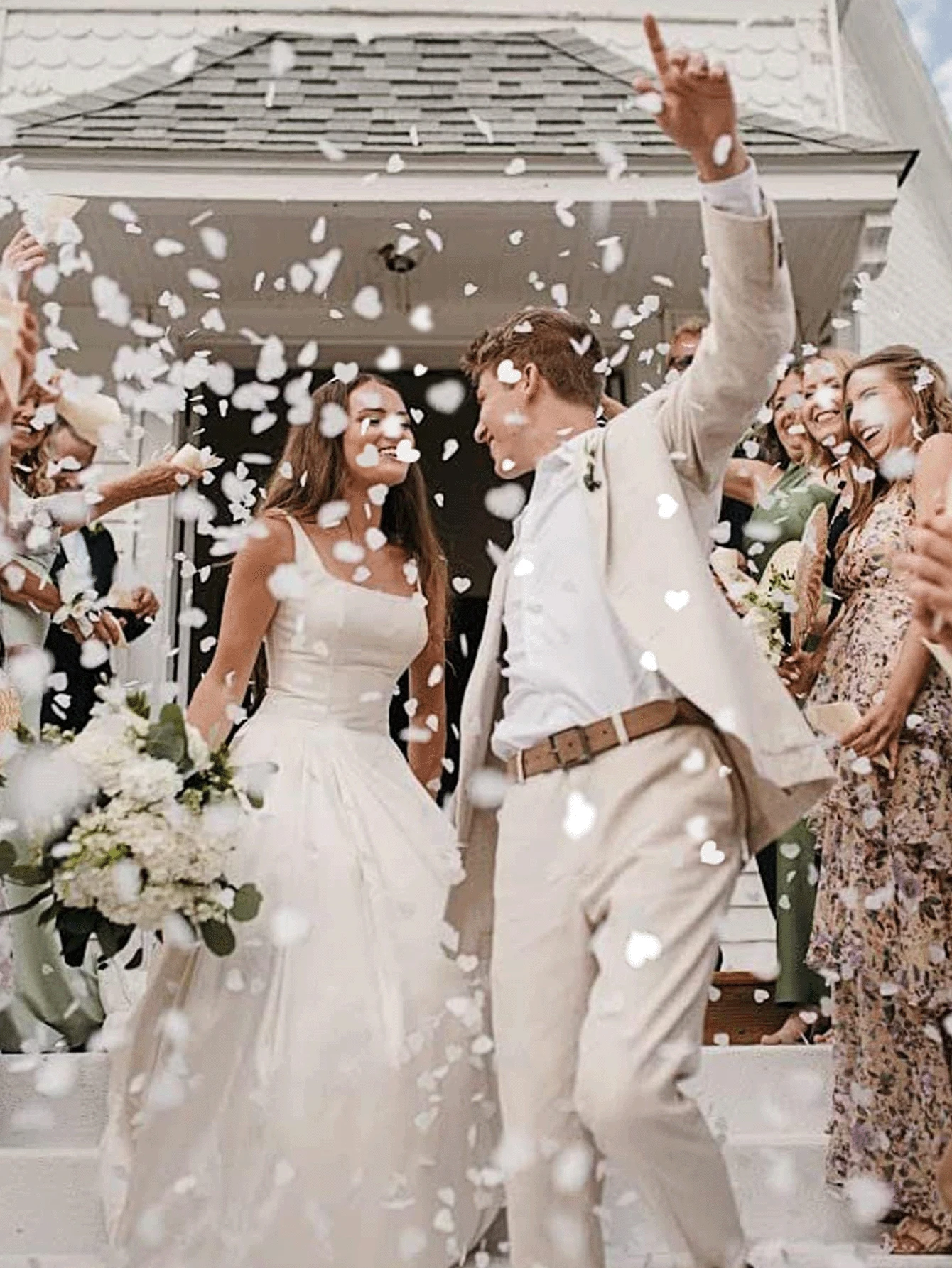 1 paquete de Confeti con forma de corazón blanco, papel de seda, para decorar mesas de fiesta de boda, decoración de boda y Navidad