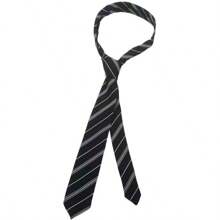 1 Piece Of Women's Black And White Striped Polyester Hand-Tied Tie Suitable For Formal Shirts And Gifts - Black and White - View 7