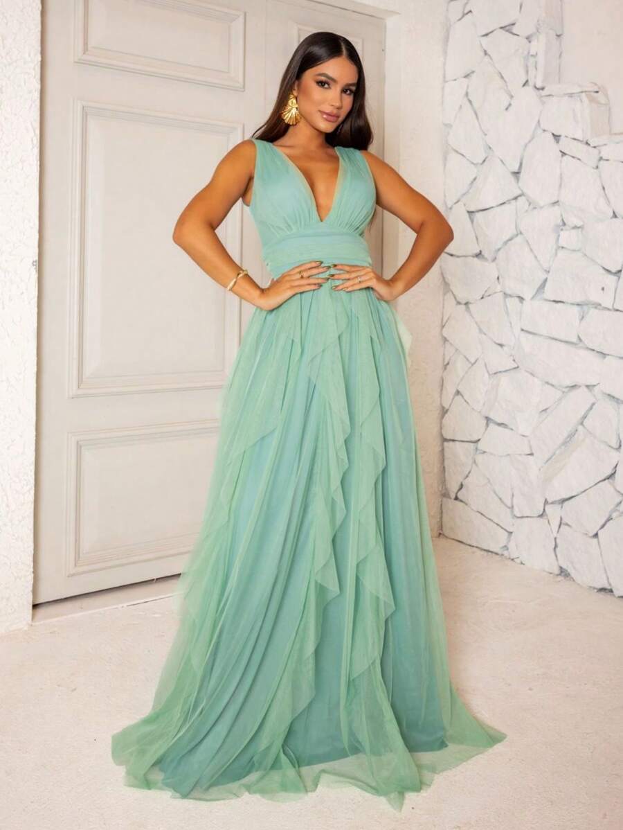 Women Dresses - 薄荷綠 - 查看 1