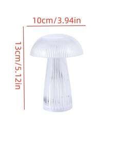 1個水晶水母造型桌燈裝飾夜燈,使用7種不同顏色的燈光（不含電池,請自行購買或安裝電池） - 白色 - 查看 2