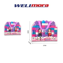 MEGA CASTILLO DE PRINCESAS HECHO DE BLOQUES PARA CONSTRUIR - JUGUETES PARA NIÑAS Y NIÑOS - INCLUYE 62 PIEZAS DE COLORES VARIADOS ¡ESTIMULA LA INVENTIVA DE TUS HIJOS Y SU HABILIDAD PARA ENFRENTAR DESAFÍOS! - Multicolor - Ver 5