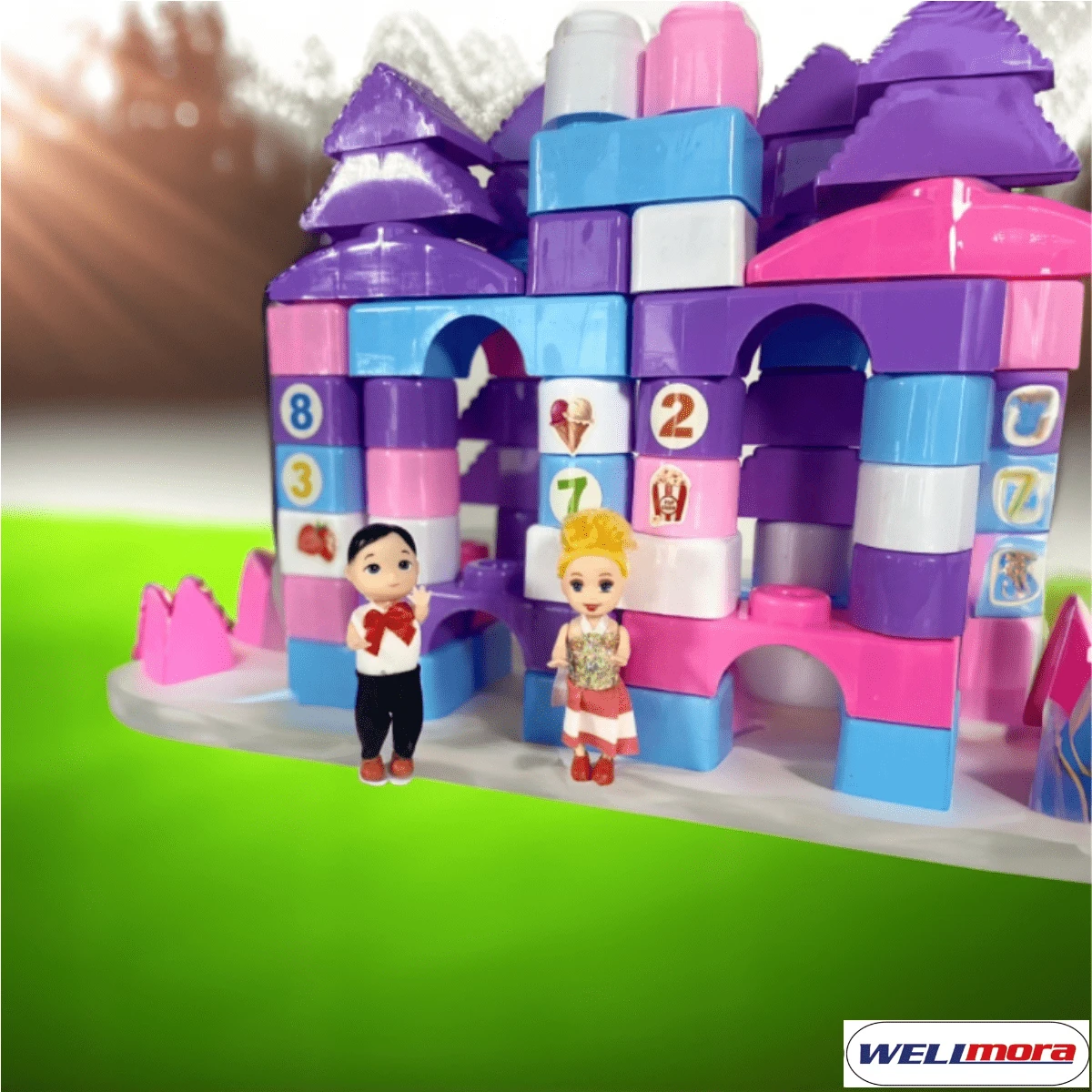 MEGA CASTILLO DE PRINCESAS HECHO DE BLOQUES PARA CONSTRUIR - JUGUETES PARA NIÑAS Y NIÑOS - INCLUYE 62 PIEZAS DE COLORES VARIADOS ¡ESTIMULA LA INVENTIVA DE TUS HIJOS Y SU HABILIDAD PARA ENFRENTAR DESAFÍOS! - Multicolor - Ver 1